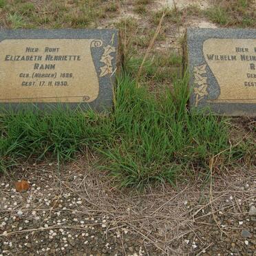 RAMM Wilhelm Heinrich August 1874-1954 &amp; Elizabeth Henriette NORDEN 1886-1950