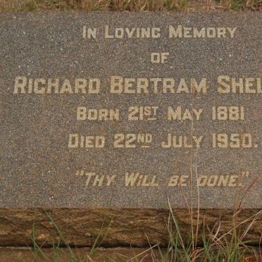 SHELVER Richard Bertram 1881-1950