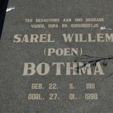 BOTHMA Sarel Willem 1911-1998