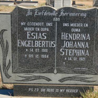 MEYER Esias Engelbertus 1918-1984 &amp; Hendrina Johanna Stephina 1921-