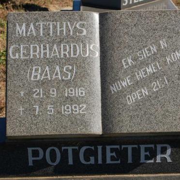 POTGIETER Matthys Gerhardus 1916-1992