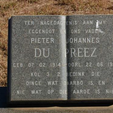 PREEZ Pieter Johannes, du 1914-1981