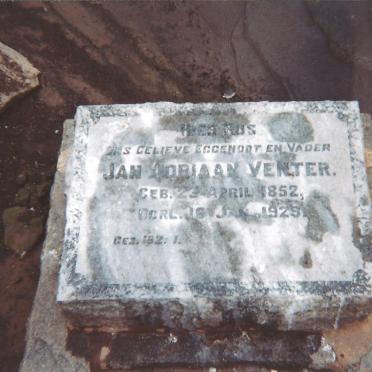 VENTER Jan Adriaan 1852-1929