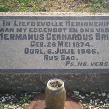 BRITS Hermanus Gerhardus 1874-1945