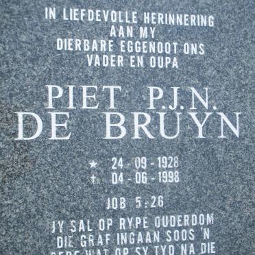 BRUYN Piet P.J.N., de 1928-1998