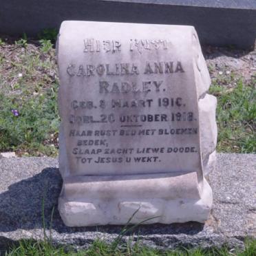 RADLEY Carolina Anna 1916-1918