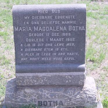 BOTHA Maria Magdalena 1889-1952