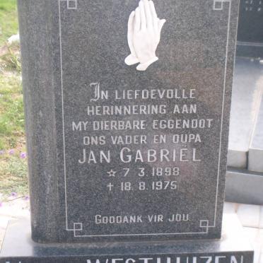 WESTHUIZEN Jan Gabriel, van der 1898-1975