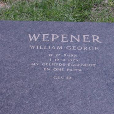 WEPENER William George 1931-1975