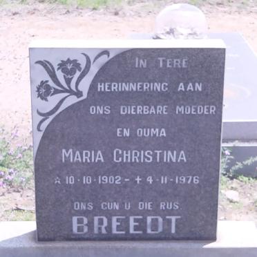 BREEDT Maria Christina 1902-1976