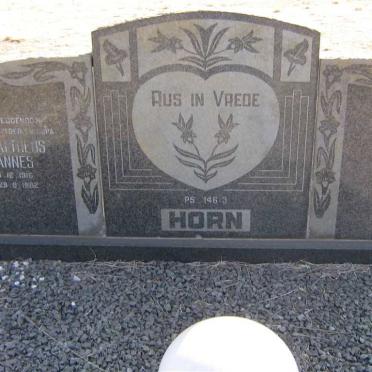 HORN Jan Mattheus Johannes 1916-1982 &amp; Susara Maria 1917-1992