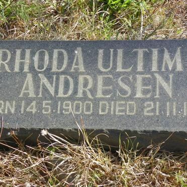 ANDRESEN Rhoda Ultima 1900-1958