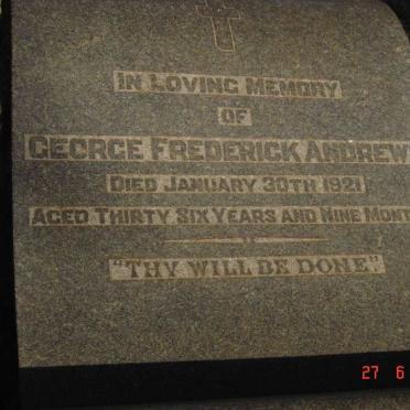 ANDREWS George Frederick -1921