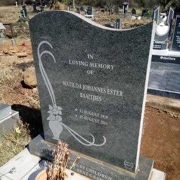 BAAITJIES Matilda Johannes Ester 1929-2013