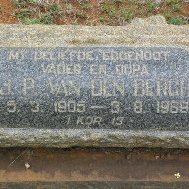 BERGH J.P., van den 1905-1969