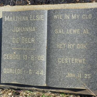 BEER Marthina Elsie Johanna, de 1905-1944