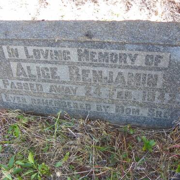 BENJAMIN Alice -1942