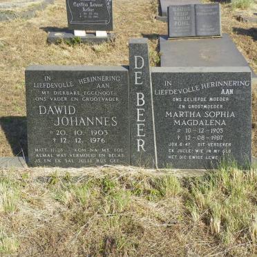 BEER Dawid Johannes, de 1903-1976 &amp; Martha Sophia Magdalena 1905-1987