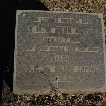 BEER E.M., de  -1916 :: DE BEER C.L. -1932