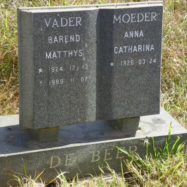 BEER Barend Matthys, de 1924-1989 &amp; Anna Catharina 1926-
