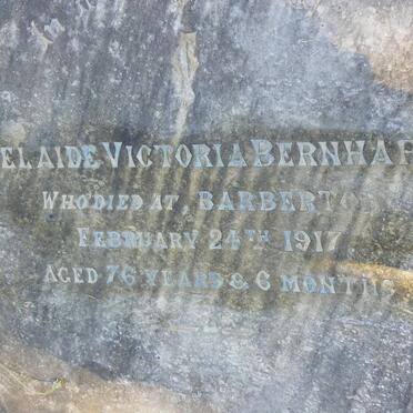 BERNHARDT Adelaide Victoria -1917