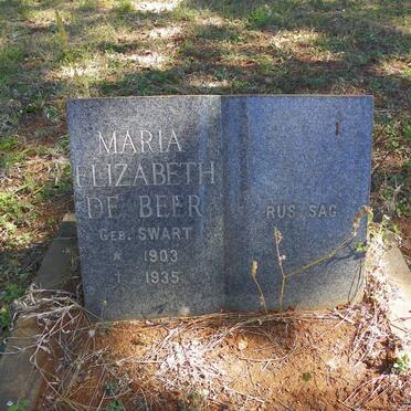 BEER Maria Elizabeth, de nee SWART 1903-1935