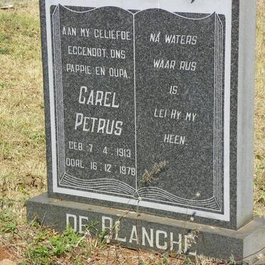 BLANCHE Carel Petrus, de 1913-1978