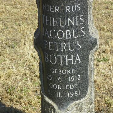 BOTHA Theunis Jacobus Petrus 1912-1981