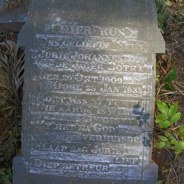 BOTHA Jurie Johannes de Jager 1909-1935