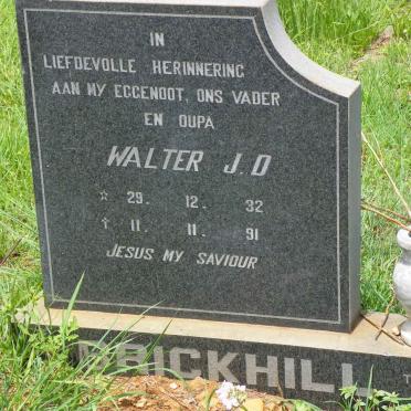 BRICKHILL Walter J.D. 1932-1991
