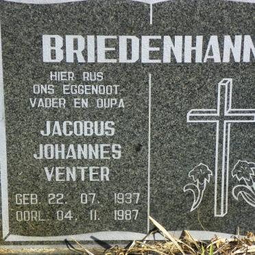 BRIEDENHANN Jacobus Johannes Venter 1937-1987