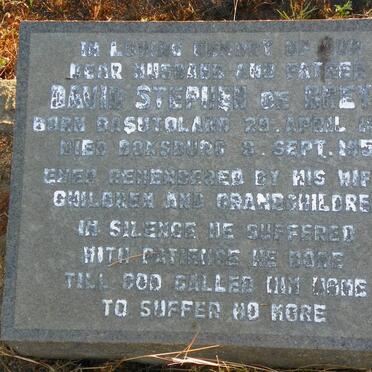 BREYN David Stephen, de 1892-1951