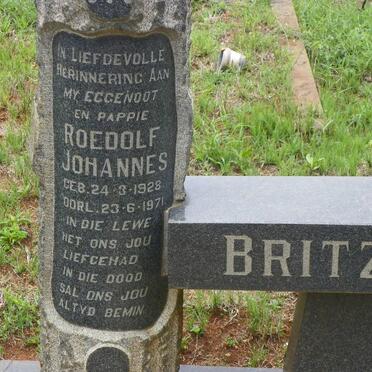 BRITZ Roedolf Johannes 1928-1971