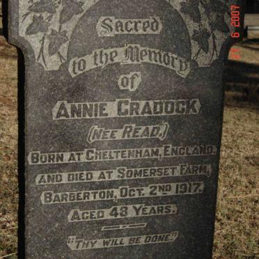 CRADOCK Annie nee READ -1917