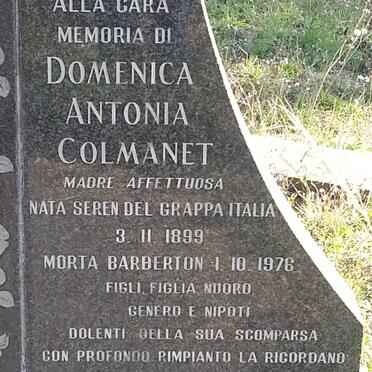 COLMANET Domenica Antonia 1899-1976