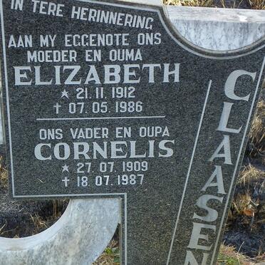 CLAASEN Cornelis 1909-1987 &amp; Elizabeth 1912-1986