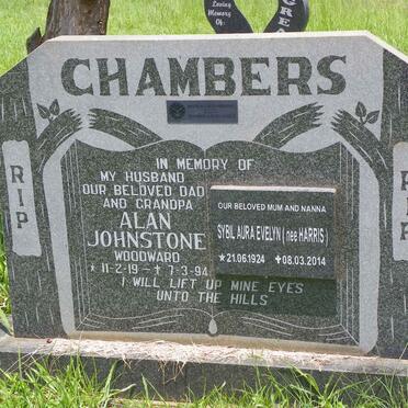 CHAMBERS Alan Johnstone Woodward 1919-1994 &amp; Sybil Aura Evelyn HARRIS 1924-2014