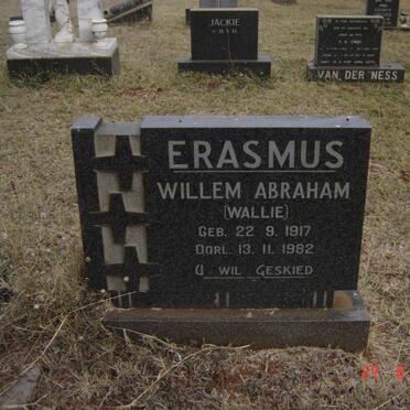 ERASMUS Willem Abraham 1917-1982