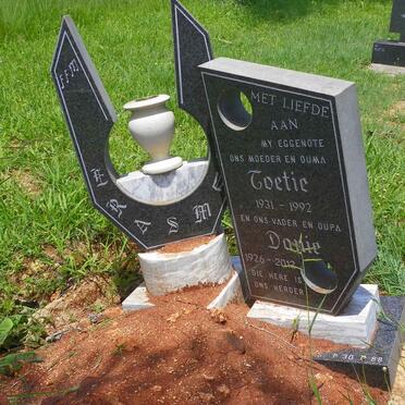 ERASMUS Danie 1926-2012 &amp; Toetie 1931-1992