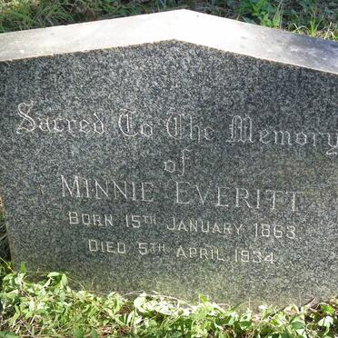 EVERITT Minnie 1863-1934