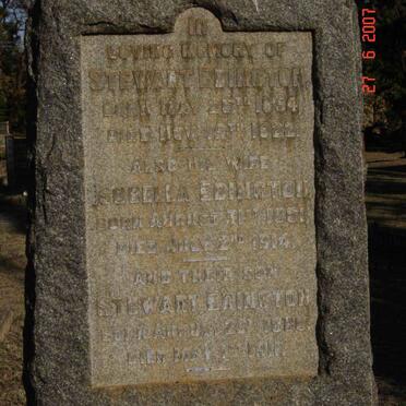 EDINGTON  Stewart 1854-1922 &amp; Isobella 1861-1914 :: EDINGTON Stewart 1886-1911