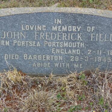 FIELD John Frederick 1877-1945