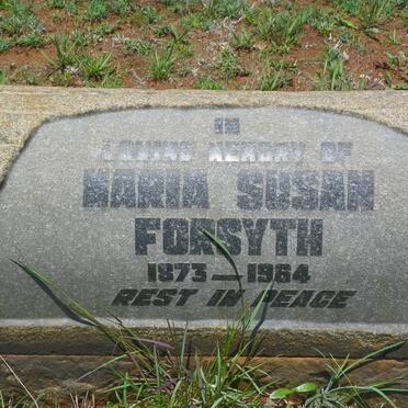 FORSYTH Maria Susan 1873-1964