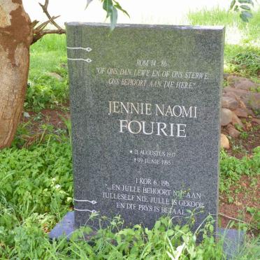 FOURIE Jennie Naomi 1937-1995