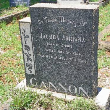 GANNON Jacoba Adriana 1909-1964