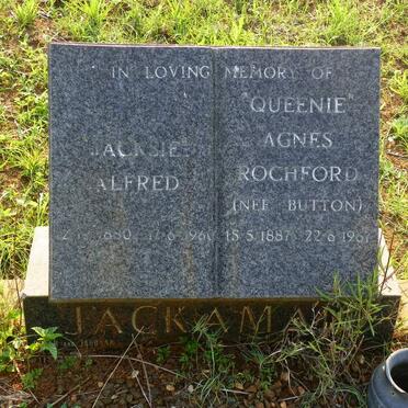 JACKAMAN Alfred 1880-1960 &amp; Agnes Rochford BUTTON 1887-1967