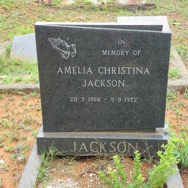 JACKSON Amelia Christina 1926-1972