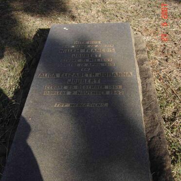 JOUBERT Willem Francois 1857-1919 &amp; Alida Elizabeth Johanna 1861-1943