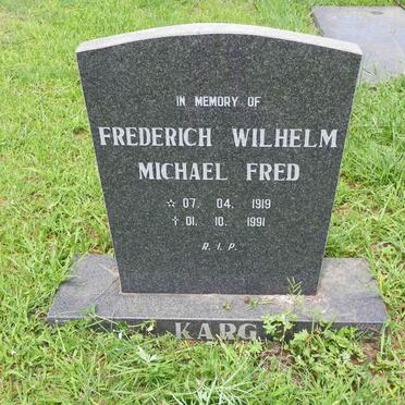 KARG Frederich Wilhelm Michael Fred 1919-1991