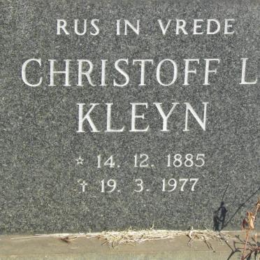 KLEYN Christoff L. 1885-1977